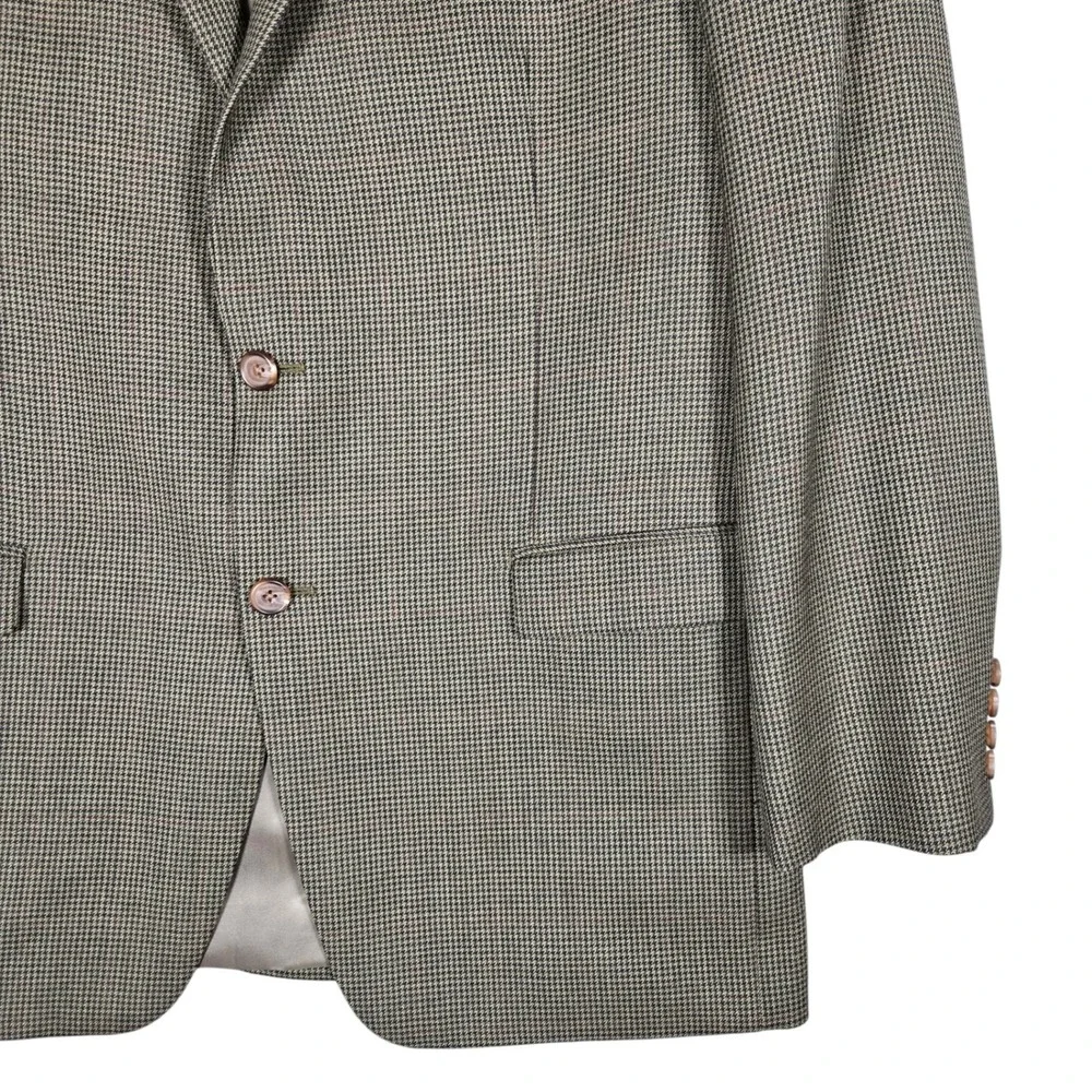 Lauren Ralph Lauren Sport Coat Mens Brown Houndstooth Plaid Blazer Long Jacket
